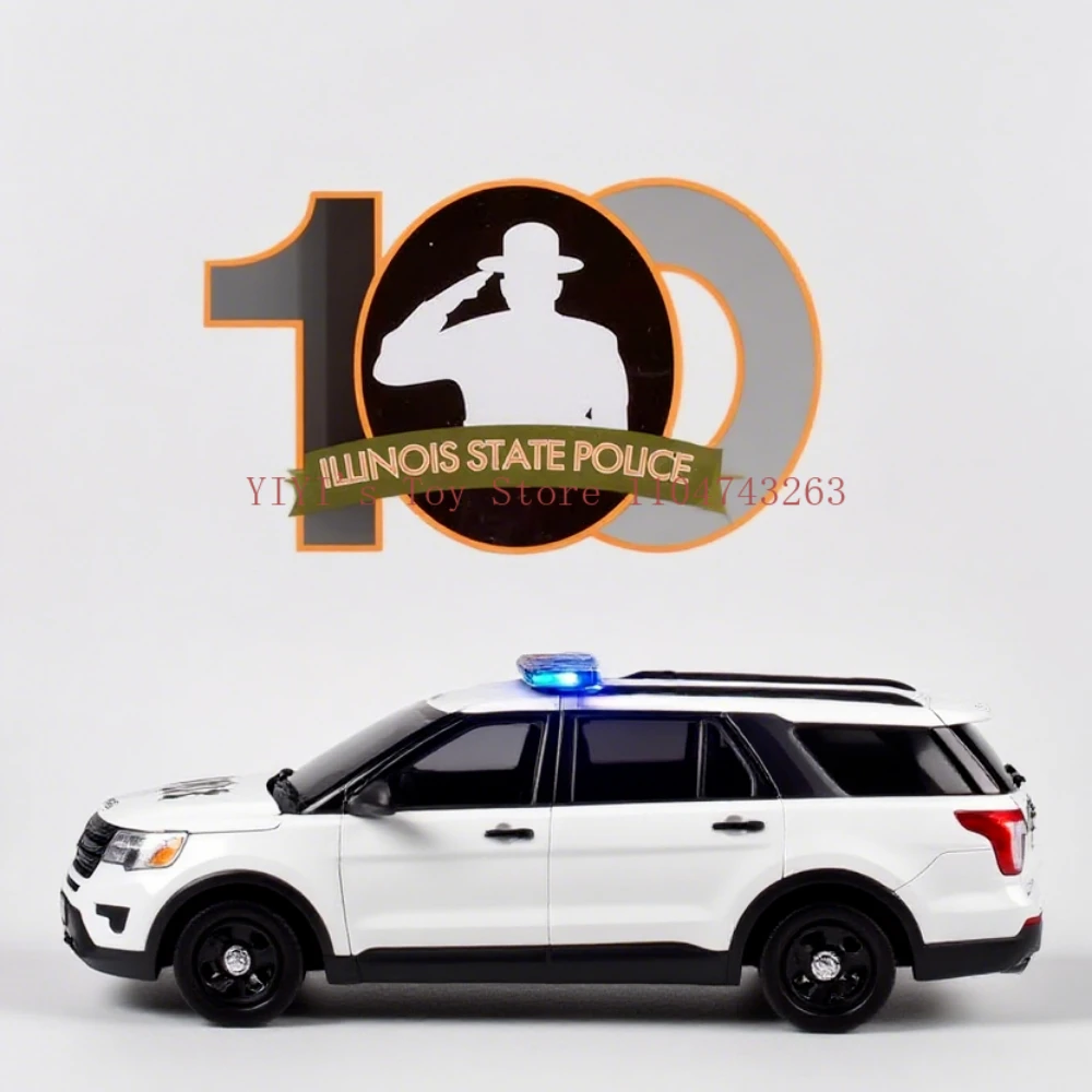 

GreenLight 1:64 2022, Ford Police Explorer Illinois, полицейская машина, модель автомобиля из сплава, литой под давлением автомобиль, игрушки для мальчиков A1
