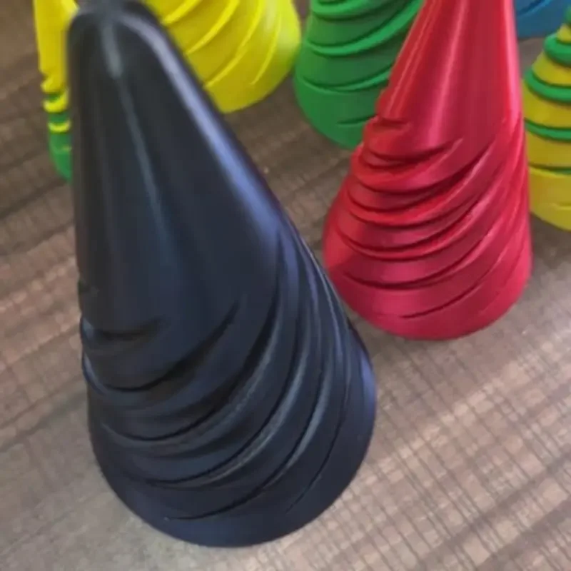 3d Infinite Spiral Christmas Tree 3d Printed Helix Screw Fidget Toy Spiral Cone Impossible Pyramid Passthrough Sculpture Deco