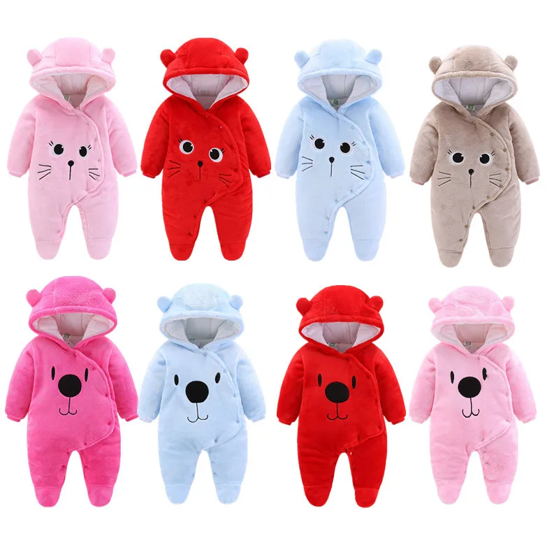 

Baby Onesie Thickened Autumn and Winter Clothes for Boys and Girls Romper Cotton-padded Clothes Climbing Clothes