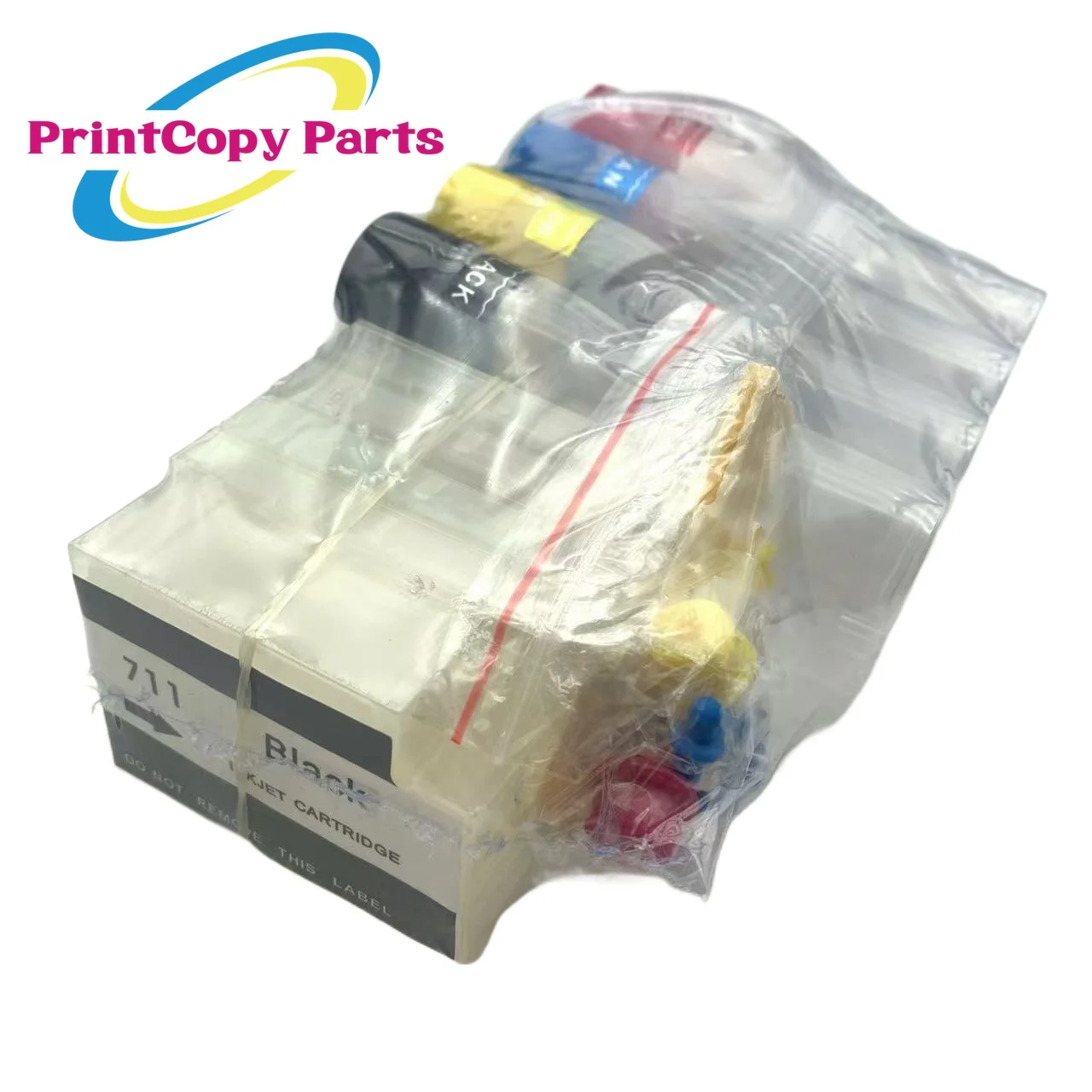 hp-designjet-t120-t520用-hp-711インクカートリッジ用1セット、永久チップ付きciss空の連続インク供給システム