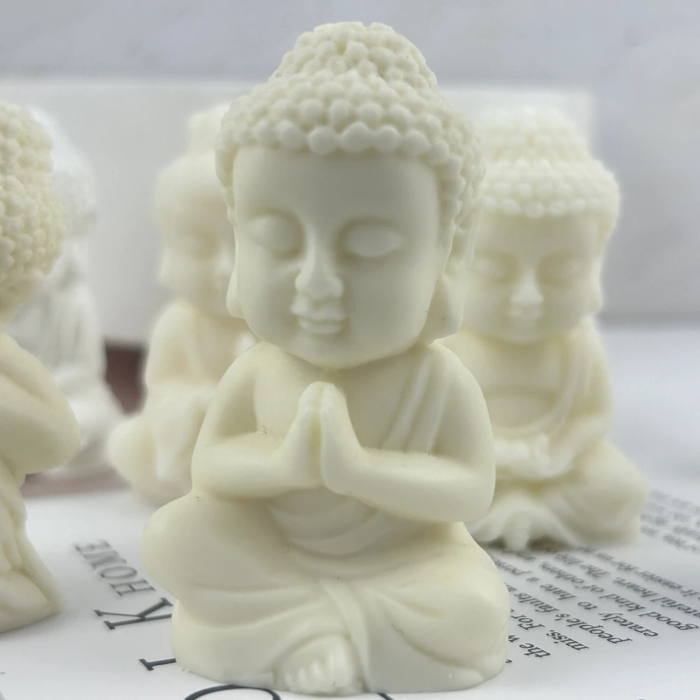 3D Maitreya Silicone Candle Mold DIY Church Buddha Making Plaster Epoxy Resin Aroma Soap Chocolate Baking Molds Home Decor