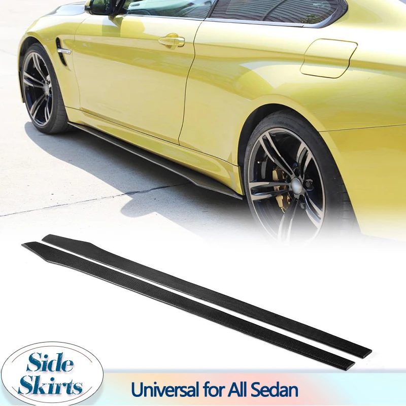 

Car Side Skirts for All Sedan W204 F82 M3 F12 M6 Toyota Honda Subaru Impreza Carbon Fiber Side Door Bumper Skirts Universal