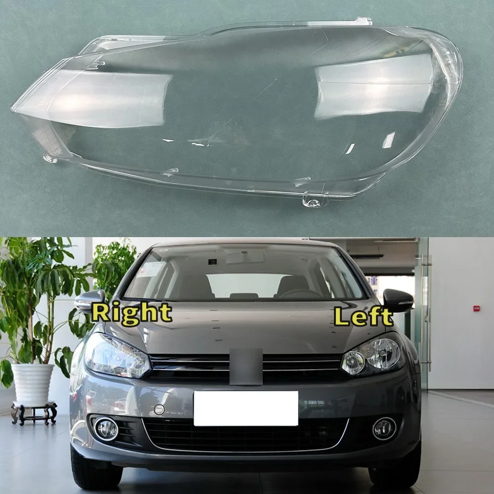 

For Volkswagen VW Golf 6 Halogen 2010-2013 Low Headlight Cover Headlamp Shell Headhights Lens Lampshade Transparent Plexiglass