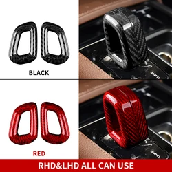 Hard Dry Carbon Fiber For Volvo XC90 XC60 S60 S90 C40 V90 XC40 Car Central Control Gear Shift Knob Cover Head Accessories