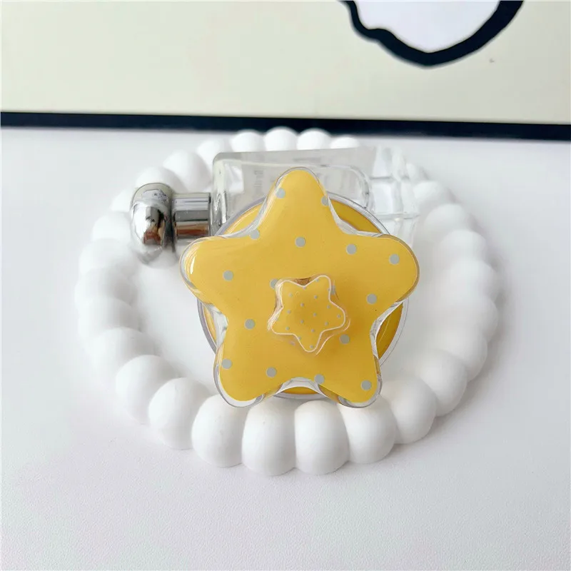 

Вращающийся мультяшный чехол со звездой для телефона Magsafe, магнитная подставка Griptok для iPhone, забавный складной чехол для беспроводной зарядки, держатель