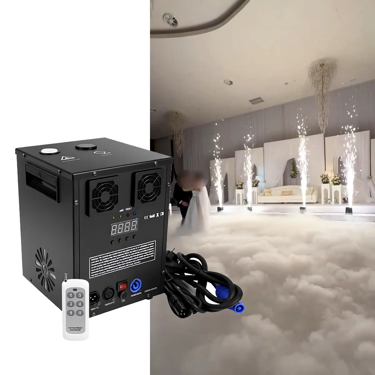 700W Dmx512 Fire Works Sparkular Machine for Dj Stage Wedding Outdoor Cold Spark Machine Effect Equipment Gender Reveal Marriage