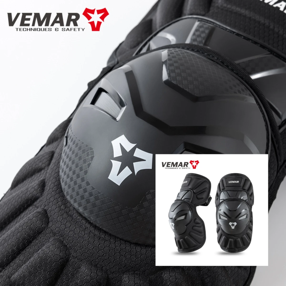

VEMAR Motorcycle Knee Guards Motorcycle Knee Shin Protection Elastic Leg Covers For Racing Gear Adventure Touring Highway Riding
