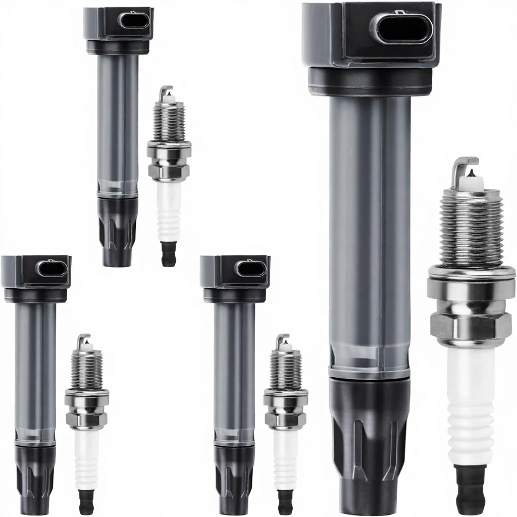 UF557 Ignition Coil Pack Iridium Spark Plugs Set 4 For Jeep Patriot/Compass 2007-2017 For Journey