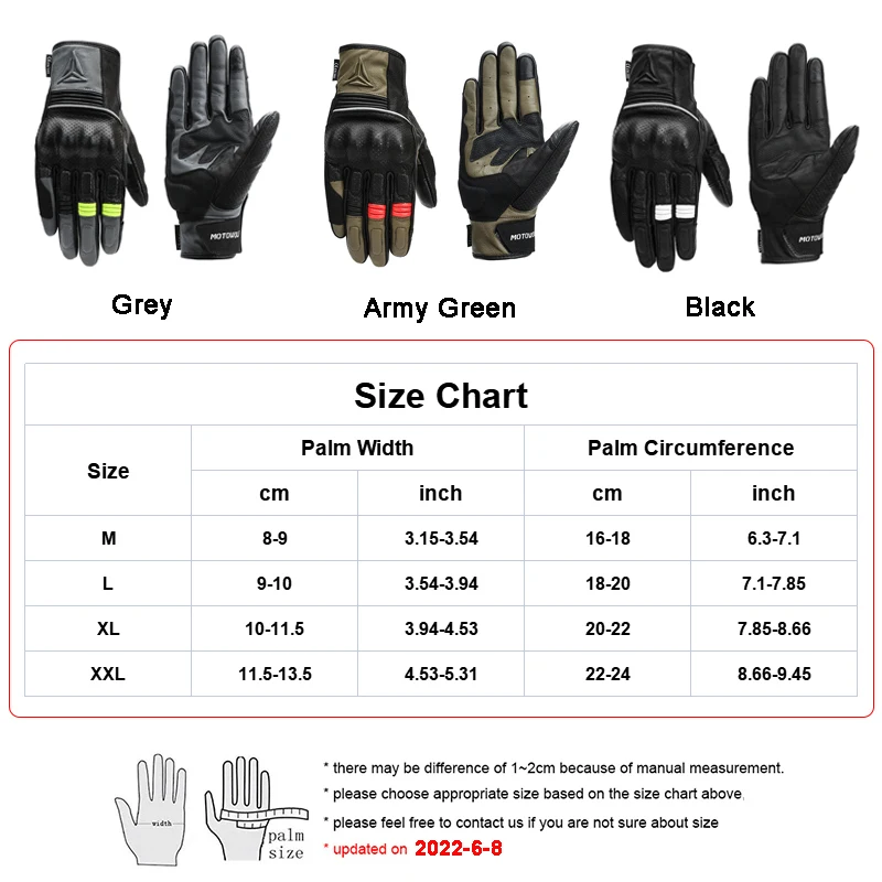 CE Approved Motorcycle Leather Gloves Guantes Motociclista Luvas Motocicleta Handschoenen Elektrikli Motosikletler Touch Screen