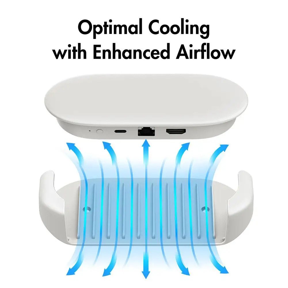 Support mural de dissipation thermique pour Google TV Streamer, Anti-chute, Choc, 4K, E9z0