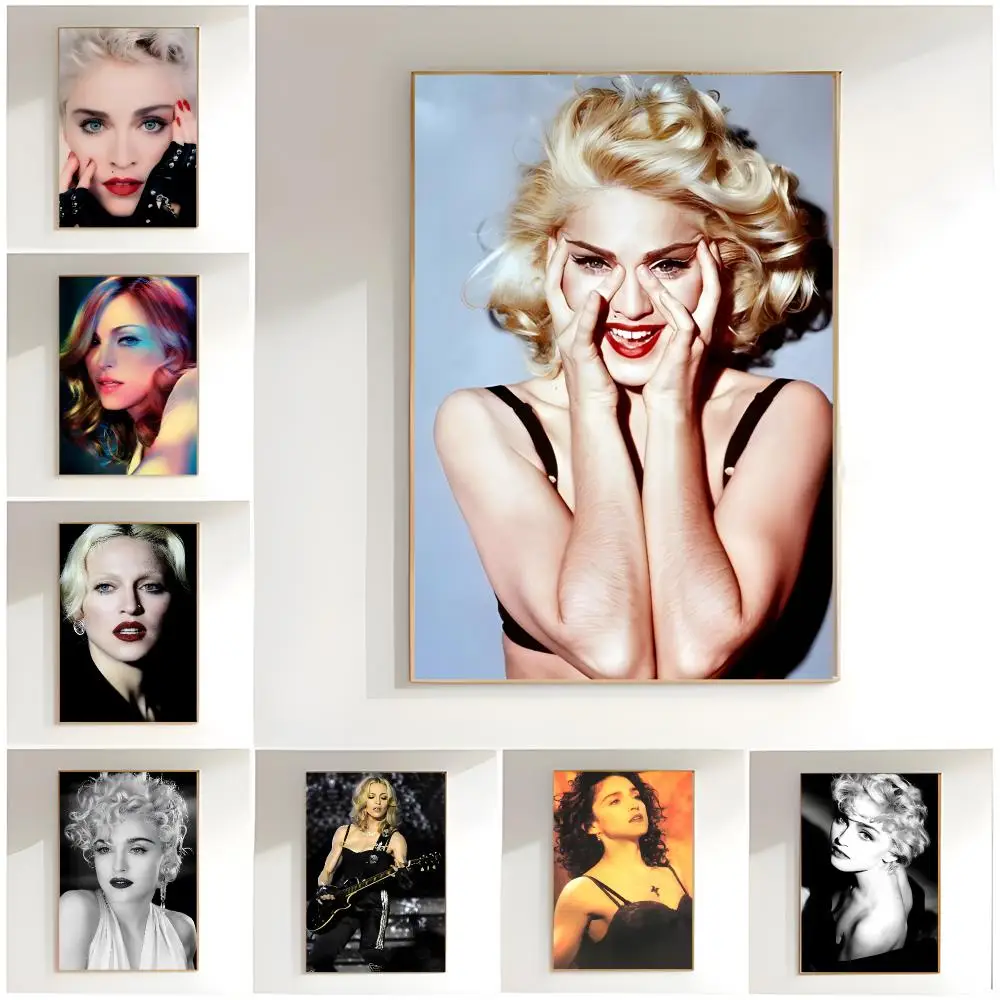 pop icon m-madonna Poster Classic Wall Art  Home Decor  Peel and Stick Unframed