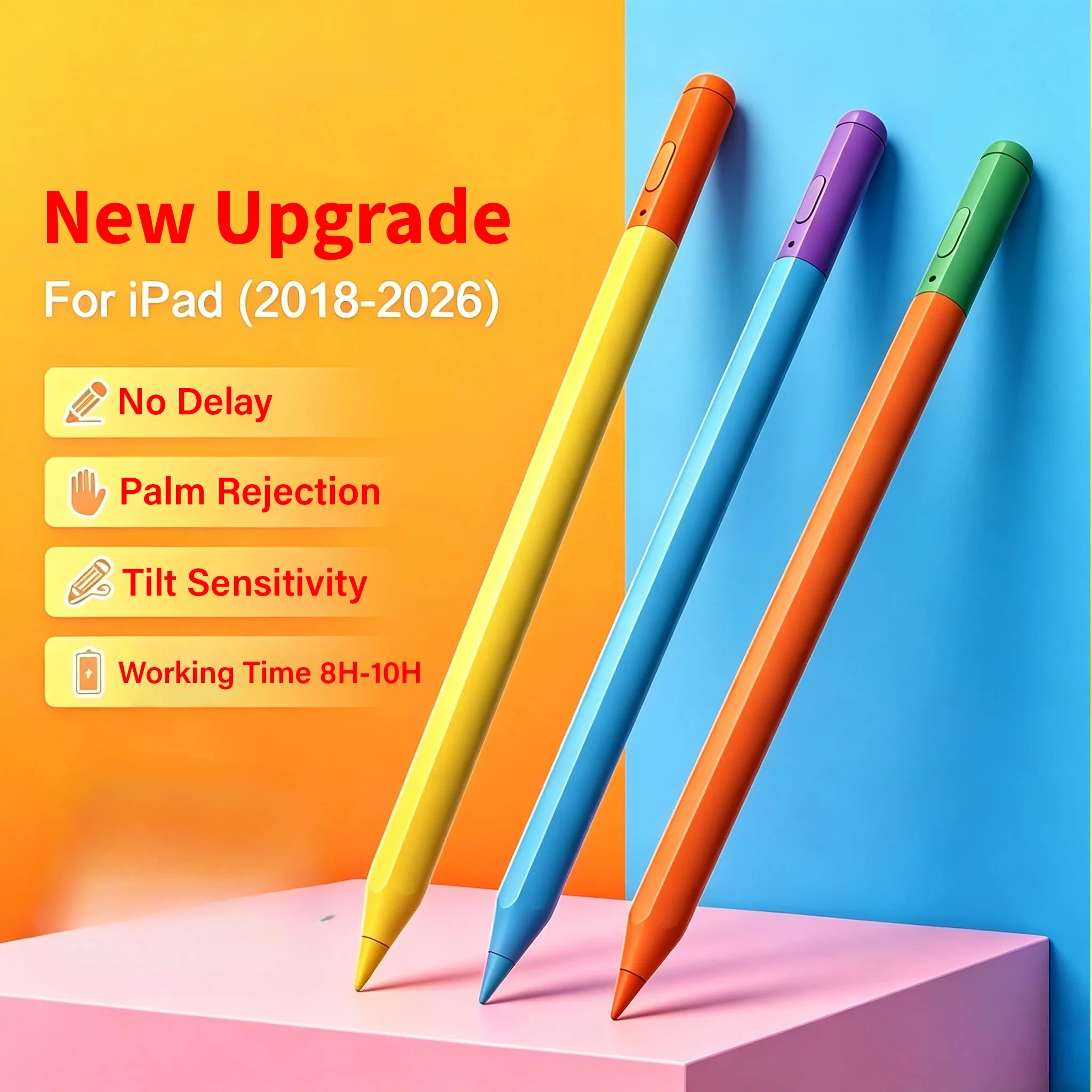 Pencil for Apple IPad with Palm Rejection for IPad Air M2 Pro 13 Pro 12.9 10 Gen 7th 8th 9th 10.2 Tilt Sensitivity Stylus Pen