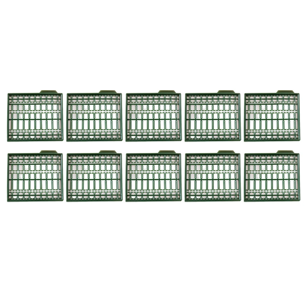 10 Pcs Fishing Bait Stopper Plastic Grid-shaped Stopper Bar Fly Hair-Hook Bait Extender For Carp Fishing Bait Hook Replace Parts