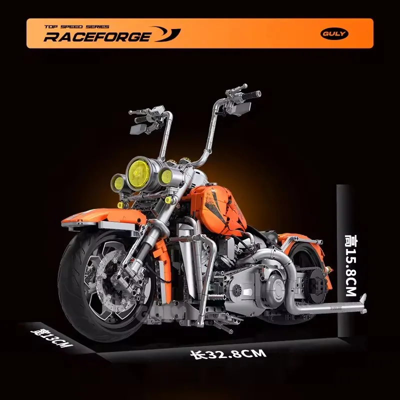 2392PCS MOC Technische Davidson 1:5 Softail Deluxe Motorfiets Model Bouwstenen Set Speelgoed voor Volwassenen Kinderen Geschenken