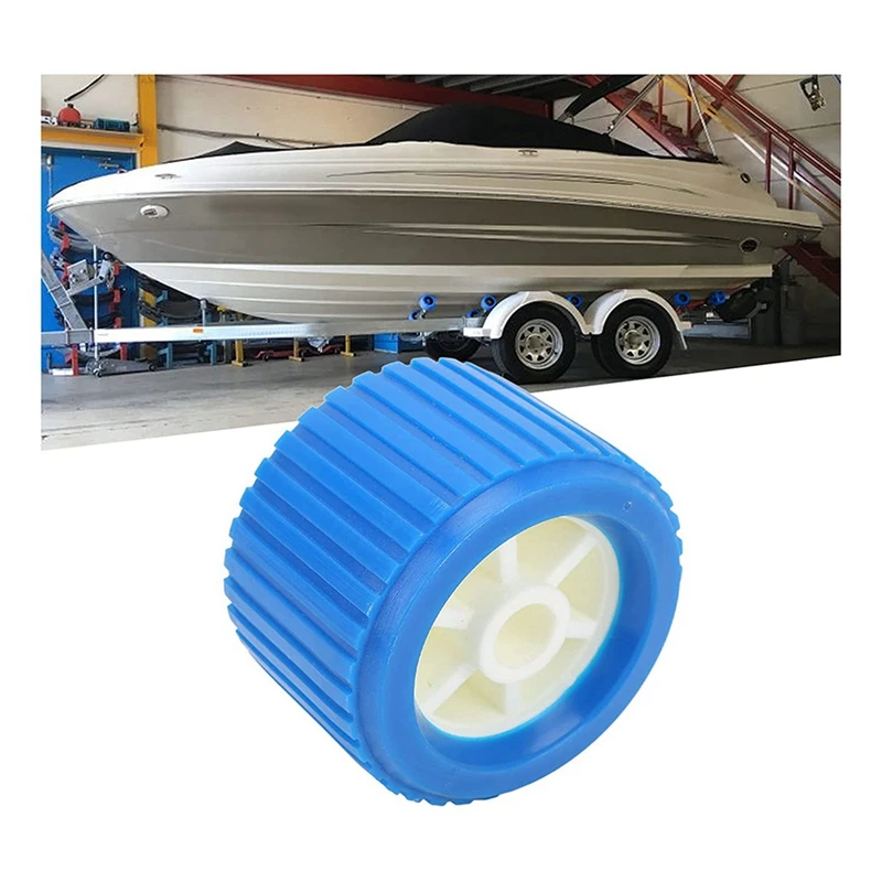 8PCS Boat Trailer Ribbed Wobble Rollers, Trailer Roller Boat Ramp Rollers Boat Lift Wheels Kit For Boat Yacht Trailer