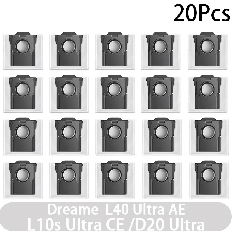 Dreame L40 Ultra AE / L10s Ultra CE/D20 Ultra Stofzuigeraccessoires, hoofdborstel, randborstel, doek, stofzak, filterscherm
