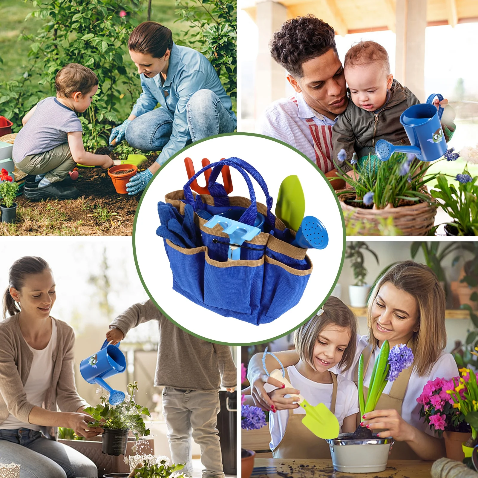 1 conjunto de ferramentas de jardim para crianças, material durável, melhora a relacionamento pai-filho, kit de jardinagem, brinquedos de areia, brinquedos de praia, ferramentas de jardim