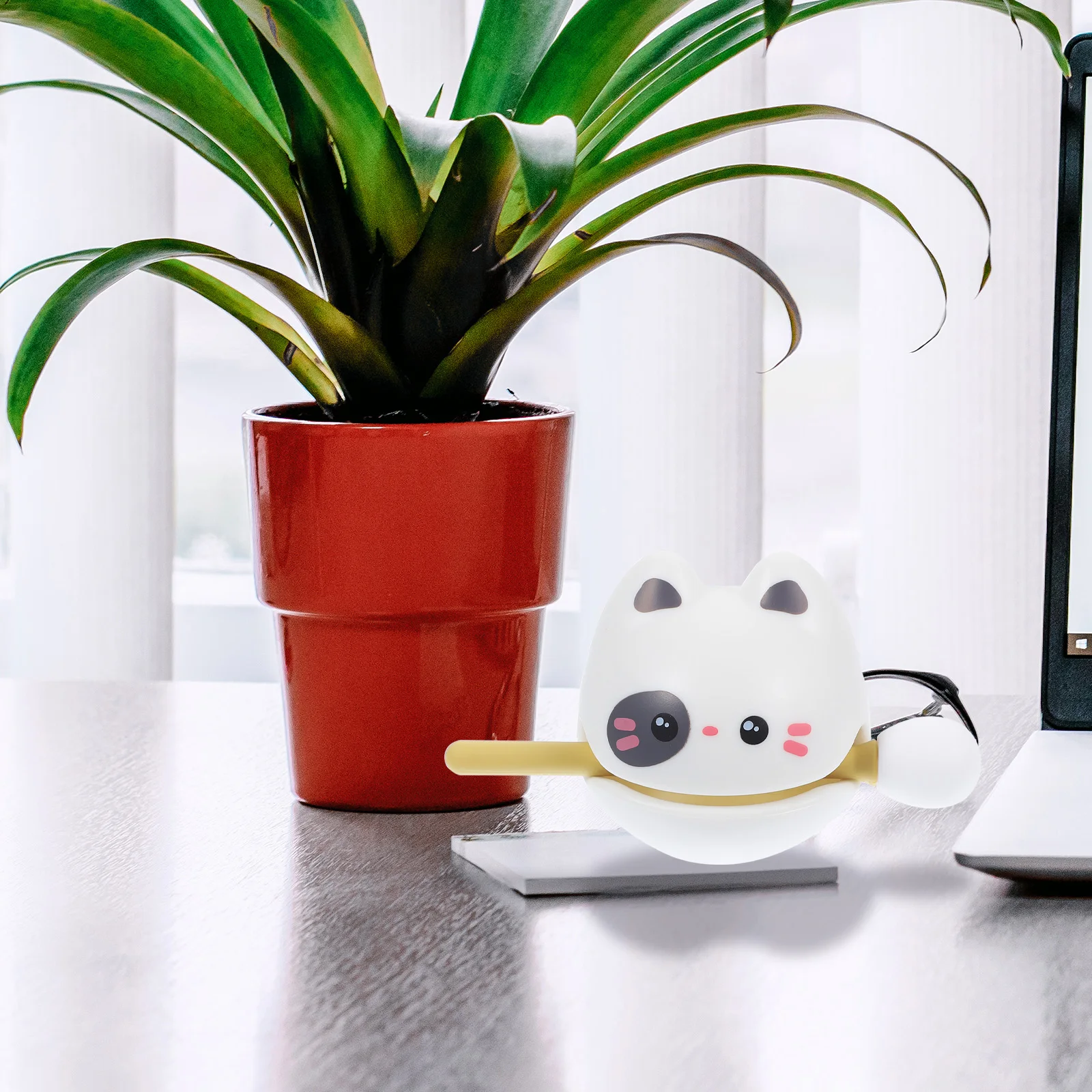 

1 set 1 Set Small Wooden Fish Percussion Instrument Cat-Shaped Temple Block For Office Relaxation Stress Relief Rhythm