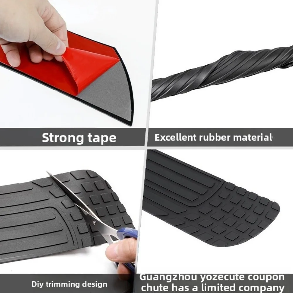 

Universal Rear Trunk Guard Plate Sticker PVC Anti Collision Car Rear Bumper Trim Anti-Kicked Scratch Black