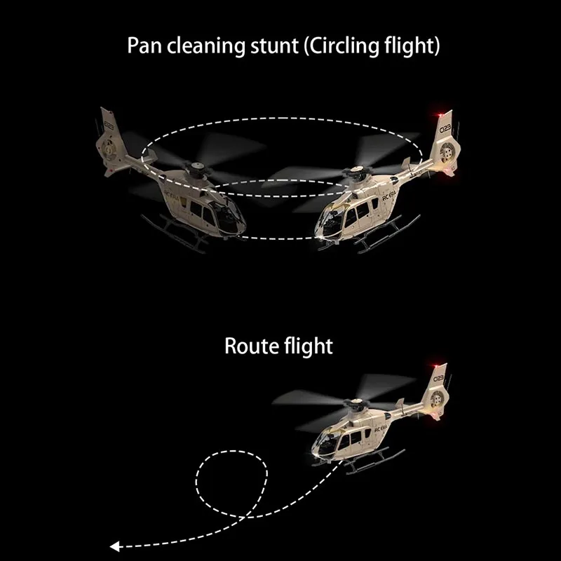 C123 RC Stunt Helikopter EC135 6CH Enkele Peddel Rolroer Gratis Dual Borstelloze Direct Drive 3D Flip Simulatie Vliegtuigen Model Speelgoed