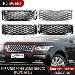 Racing Grills For Land Rover Range Rover Vogue 2013-2017 L405 Upgrade 2018-2022 Style Front Bumper Grille