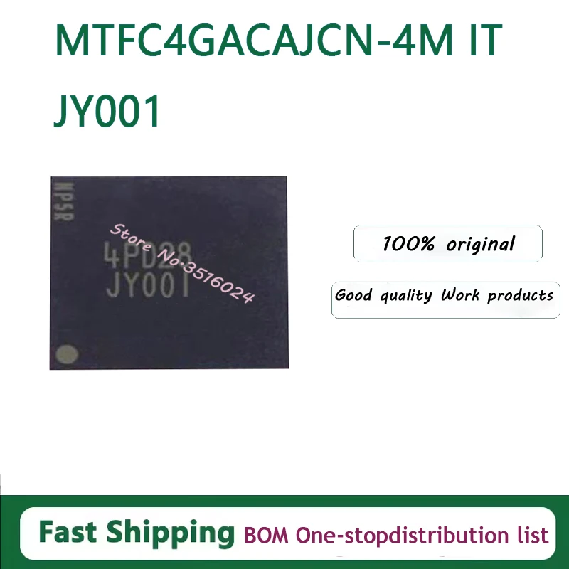 

5PCS/lot JY001 MTFC4GACAJCN-4M IT 4G EMMC 5.1 100% NEW