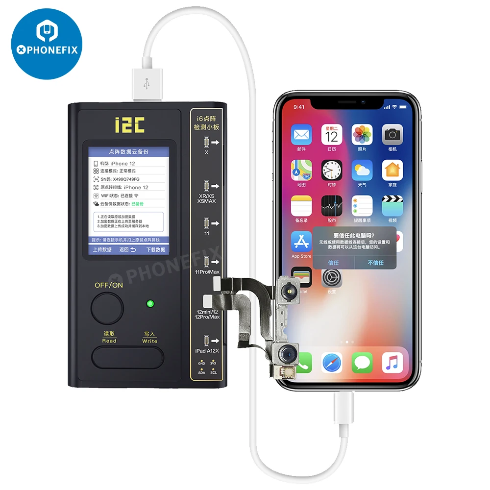 Tela True Tone Repair Programmer, Fingerprint fone de ouvido, Dot Matrix, leitura e gravação, iPhone 11, 12, 13, 14 Pro Max, I2C, I6S