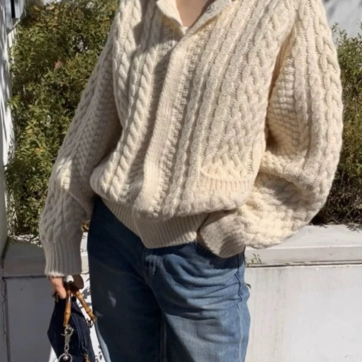 

Thiened Woolen Knitted Cardigan Autumn New Sle 2025 Spring Commute Sle Regular Sve Other 00% Material Conent