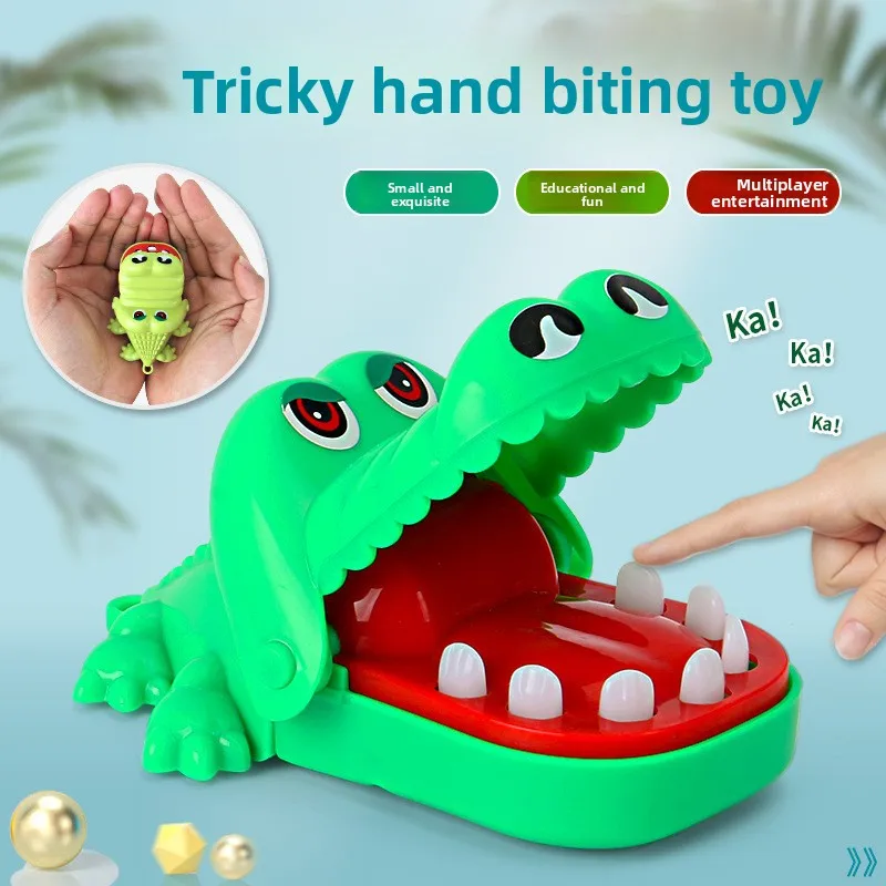 Heißes Zahnspielzeug: Alligator-Fingerbeißer – Klassisches Familienspiel, Party-Streich, Glücksspiel für Jungen und Mädchen, Entspannungsspielzeug