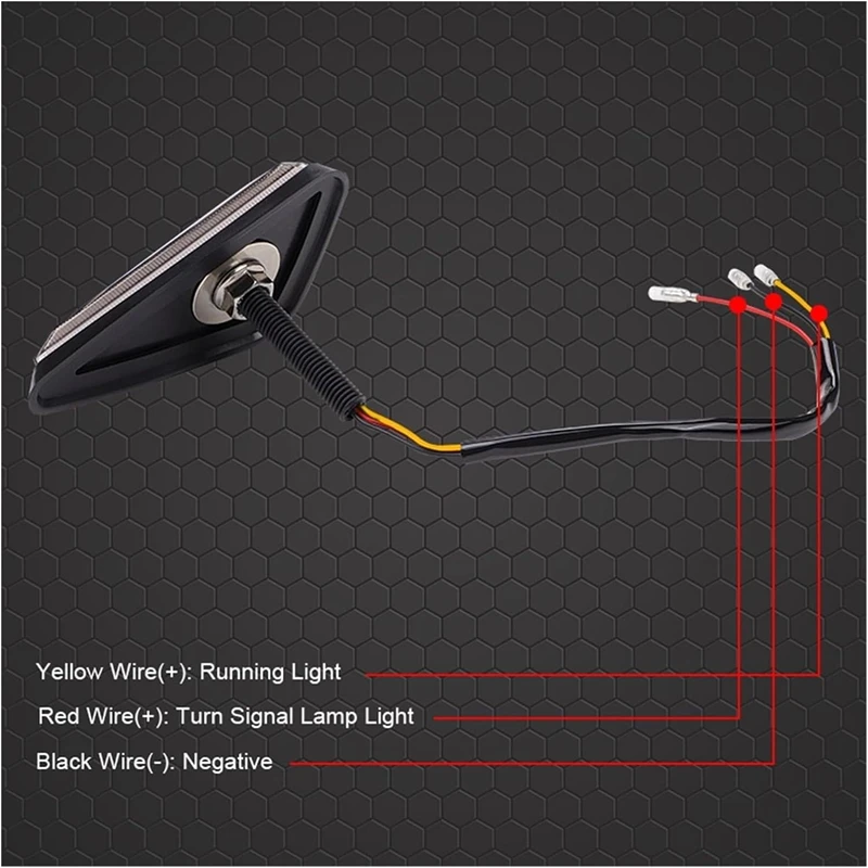 Motorcycle LED Turn Signal Light Flush Mount Blinker 12V 10mm Flowing Water Triangle LED Flashing For Motorcycle Indicator Lamp