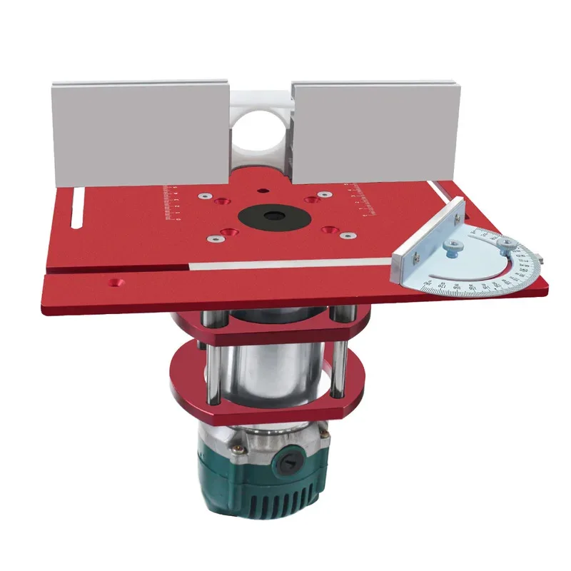 

Woodworking Aluminum Router Table Insert Plate W/ Miter Gauge Guide and Bracket for Woodworking Benches Table Saw Hardware Tools