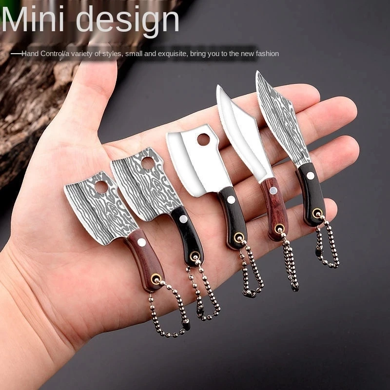 Portable Mini Knife Demolition Express Knives Collection Knife Keychain Mini Kitchen Knives Out of The Box Gift Keychain Pendant