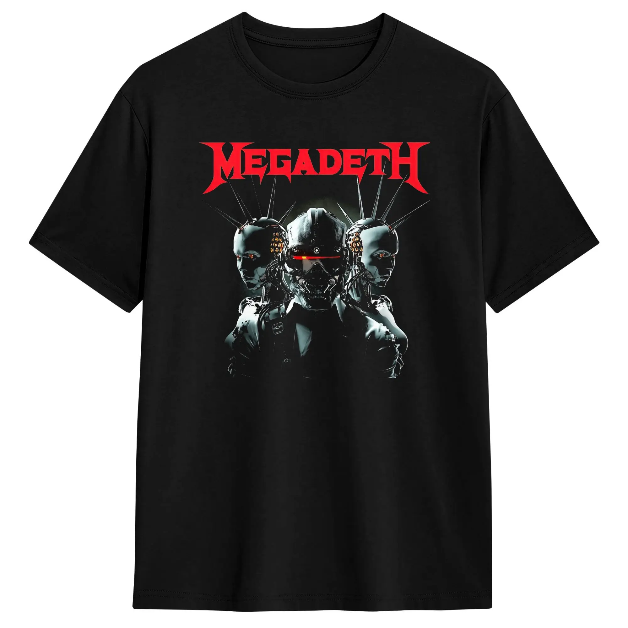 Megadeths 100 Cotton T-Shirt For Men Summer Trias Bot Classic T-Shirts O Neck Harajuku Tees Oversized Custom DIY Tops
