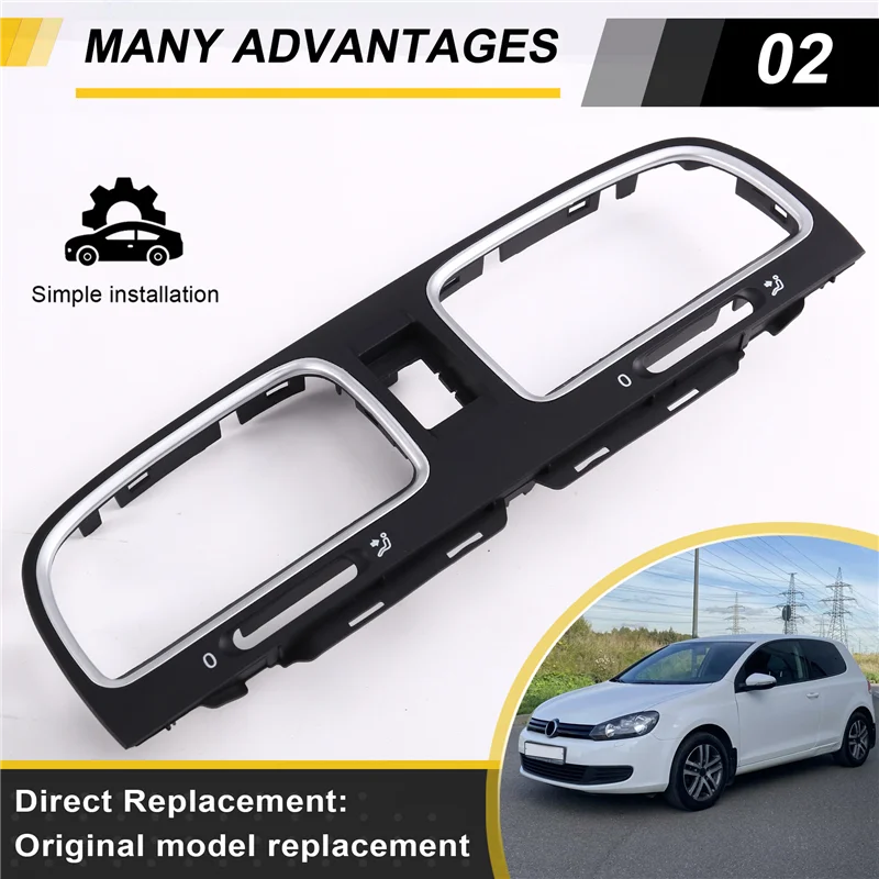 AC Vent Grille Panel 5K0819728 For VW Golf 6 MK6 GTI R 2009-2012 Car Dashboard Air Outlet Frame Cap Trim - view 3
