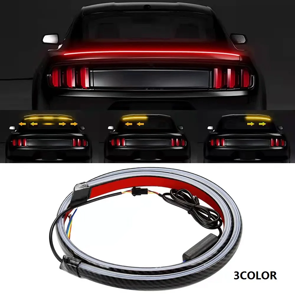 Rear Spoiler Brake Lights Fit Honda Fit Jazz Vw Jetta Polo Bmw F10 F30 Benz C-Class Kia Mazda Cx-5 Cx-8 Universal Spolier Light view 3