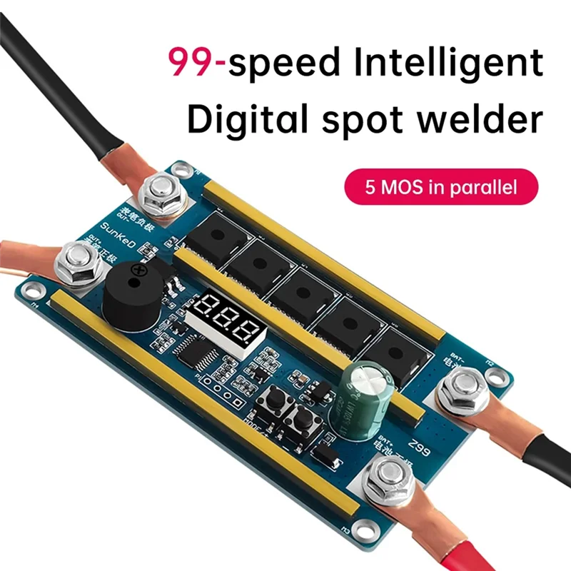 

【Top Picks】99 Gears 12V Spot Welder Digital Power Adjustable Spot Welding Pen Control Board Nickel Sheet For 18650 Lithium Batte