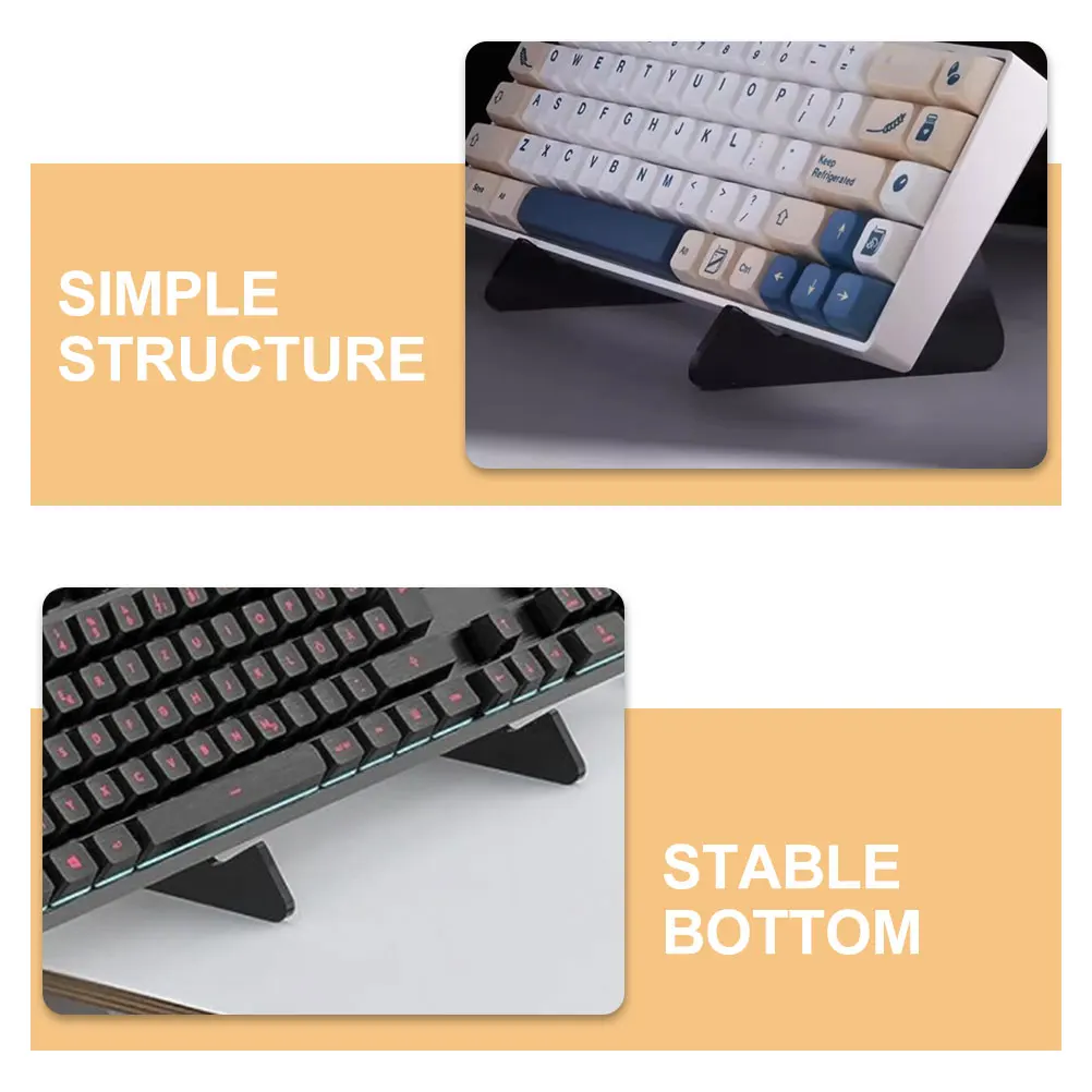

Sturdy Mechanical Keyboard Stand Anti-Skid Ergonomic Riser Office Home Desktop Light Weight Acrylic Steel Display Holder For All