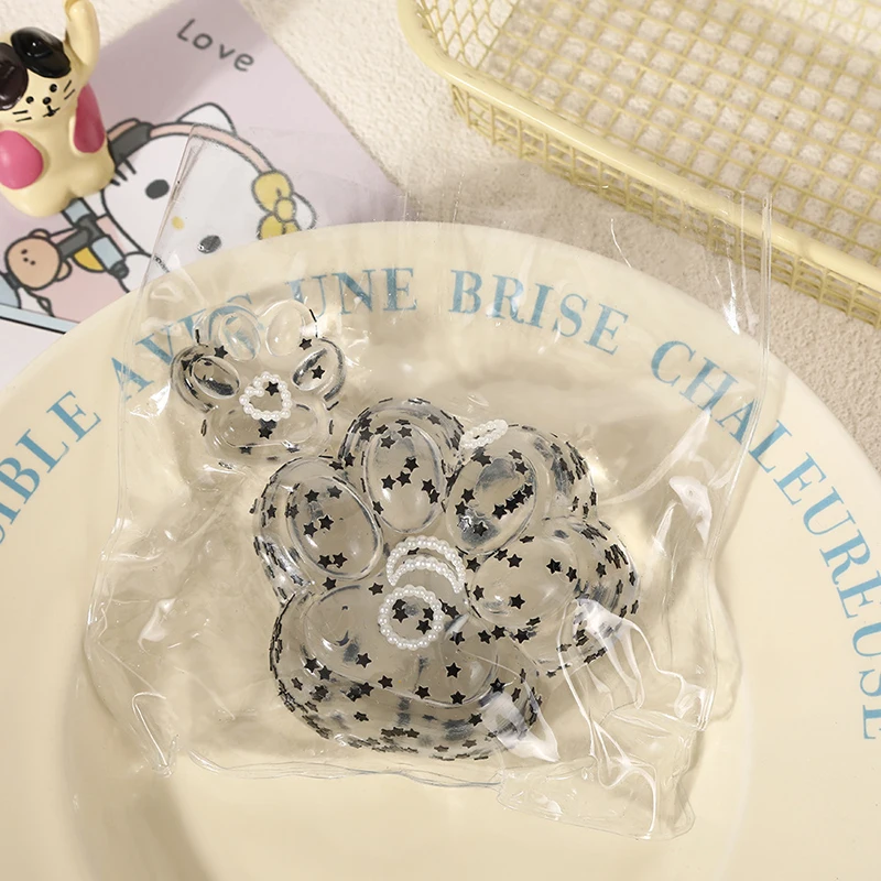 

2 шт., прозрачная ультрамягкая TPR кошачья лапа, сжимающая медленный отскок, снятие стресса, декомпрессионная игрушка для детей, игрушки