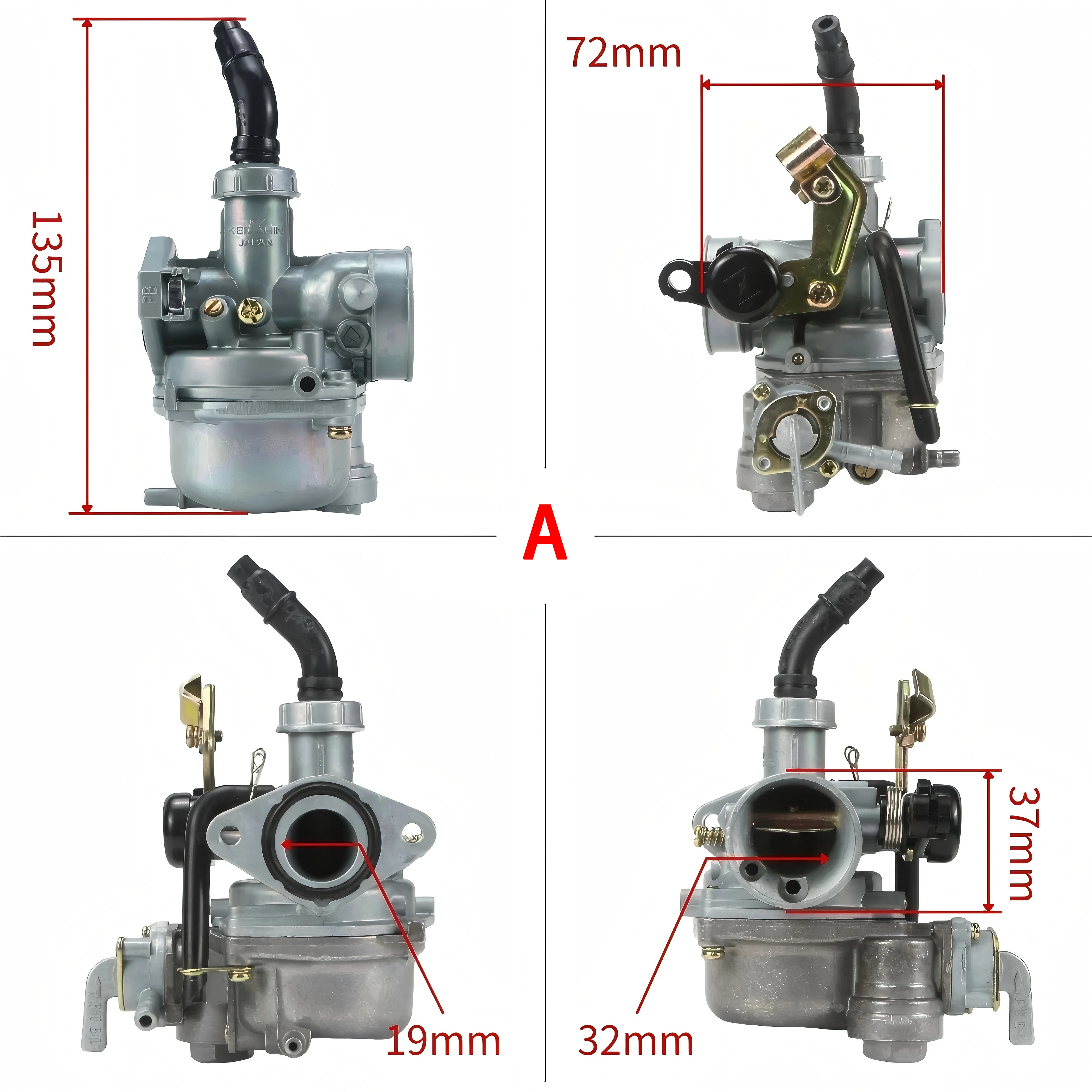 PZ19 19mm Motorcycle Carburetor For Honda Dream EX5 C100 DY100 Wave100 CD100 SUPRA X110 100cc 110cc ATV Dirt Bike Go Kart