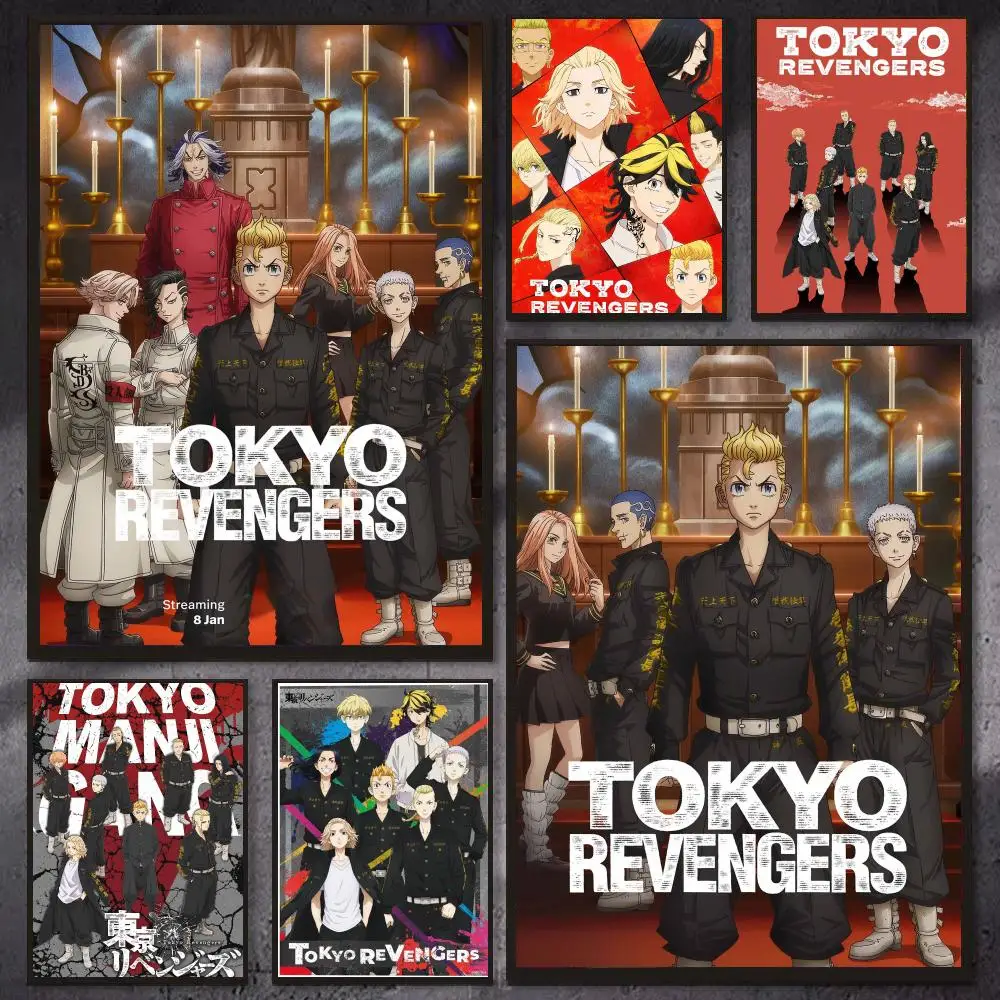 Popular Anime T-Tokyo Revengers Poster PP Wall Decor Posters Celebrity Art Prints Aesthetic Wall Art Bedroom Office Home Gift
