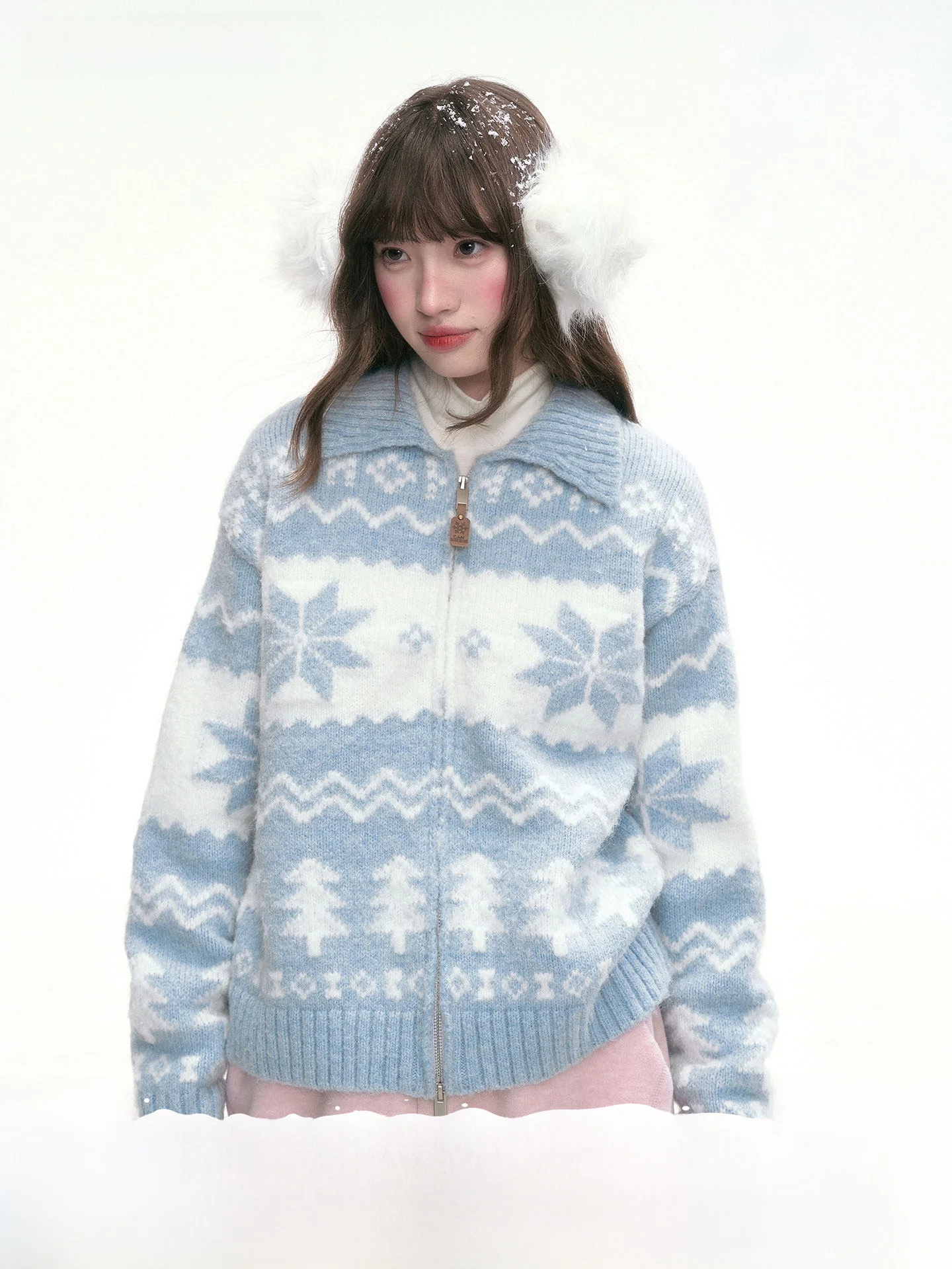 

Soft Cozy Women's Knitted Sweater round Ne Open Cardigan Retro Contrast Color Velvet Winter New Sle Canstore Girls