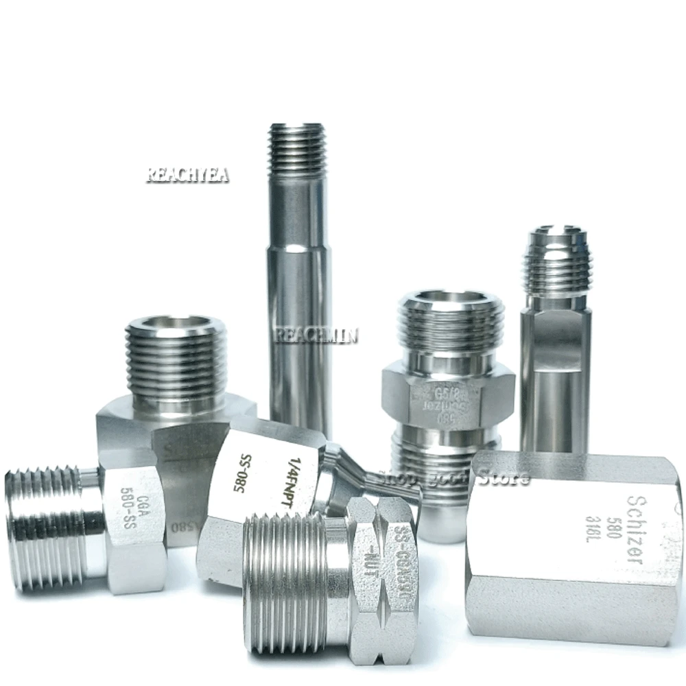 

1 PC CGA580 CGA590 To 1/4" NPT VCR Auto Weld SUS316L Stainless Steel Pipe Fitting Connector Coupler Adapter