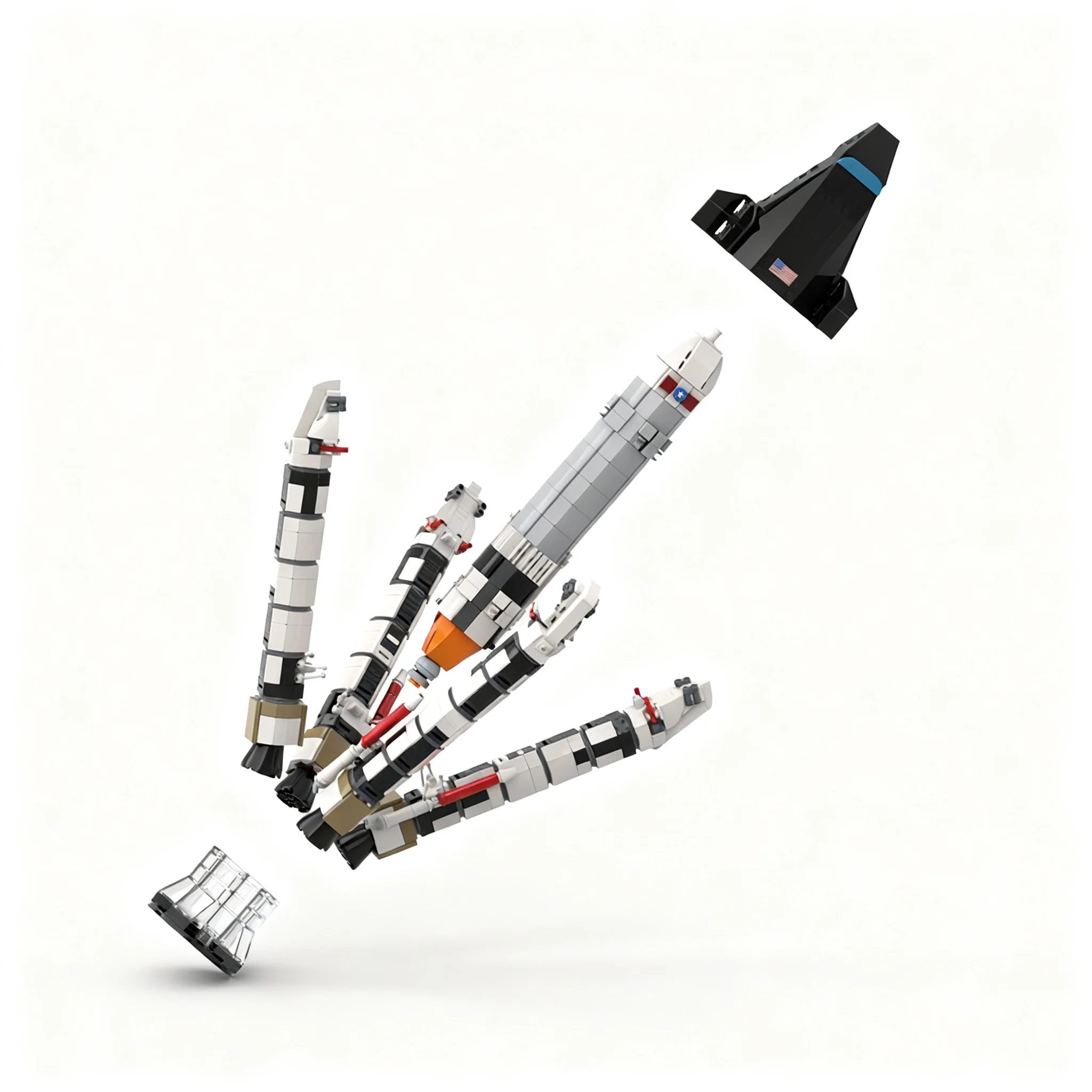 1266pcs MOC Phoenix SLS A-410 Proposed USAF LV At 1 110 Scale Space Model Building Blocks Christmas Gifts Toys Assemble DIY