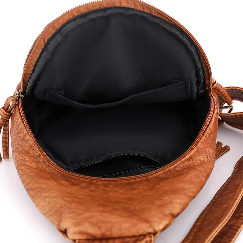 Bolso de pecho para mujer, bandolera informal de cuero PU, resistente al agua, 2023