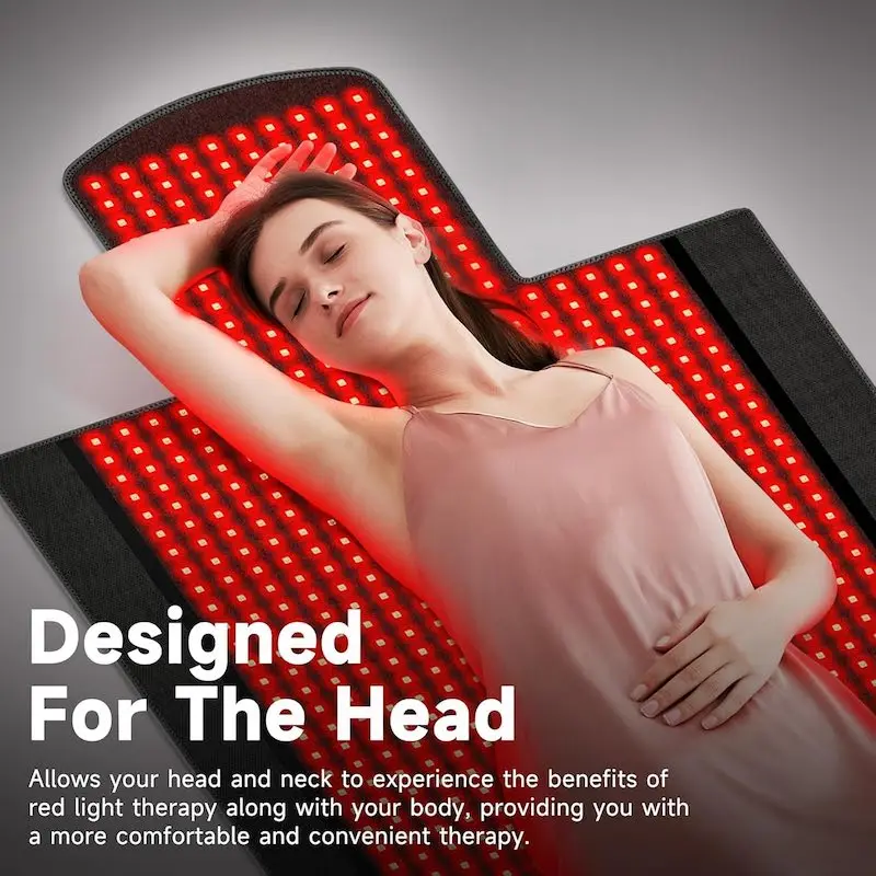 Red Light Therapy Mat, 71.4x33.0 Inch/195x85cm Near Infrared LED Pad, 660nm 850nm Dual Wavelength, Full Body Pain Relief