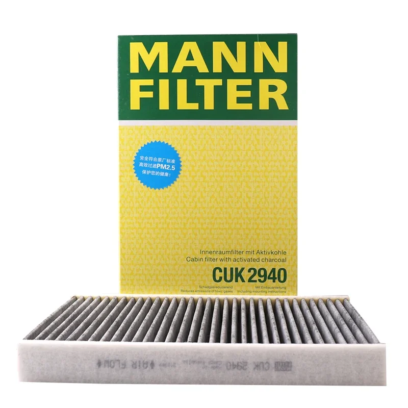 

MANN FILTER CUK2940 Cabin Filter For PEUGEOT 307 RCZ CITROEN C4 Quatre Cross C-Triomphe 677NV 647975 647941 9636086280-06 6447KL