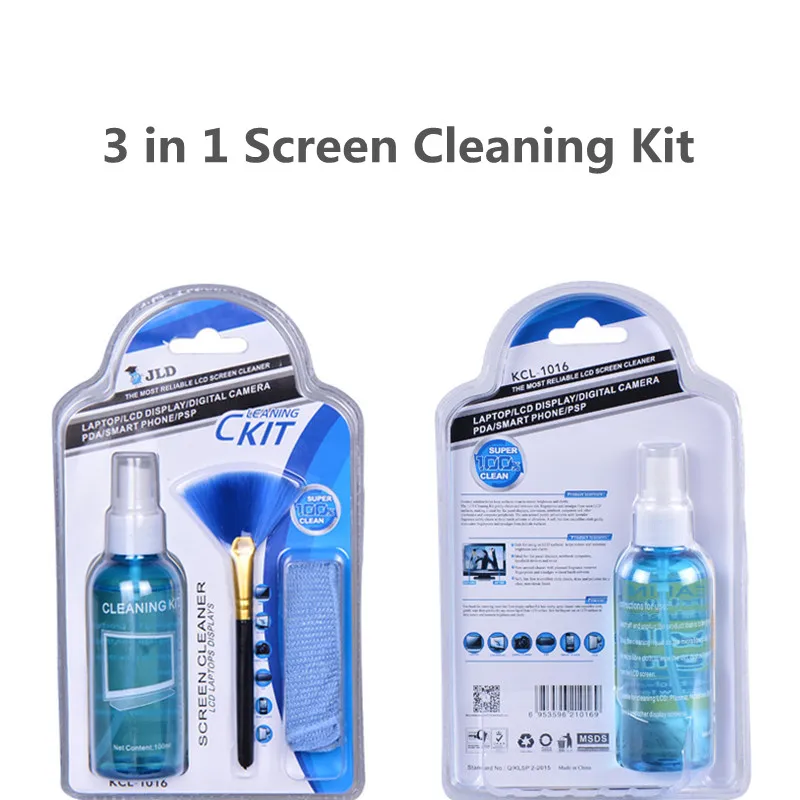 Computer Screen Dust Removal Microfiber Cloth Set Cleaning Liquid  Screen Cleaner Spray for LCD PC PDA Lens Cleaner