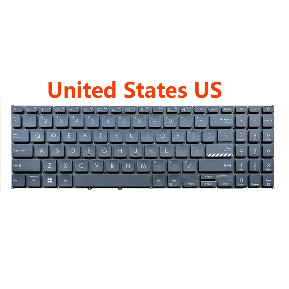 

Клавиатура для ноутбука ASUS Vivobook S 15, OLED S1504FA S1504GA, без рамки, черная, США, с подсветкой