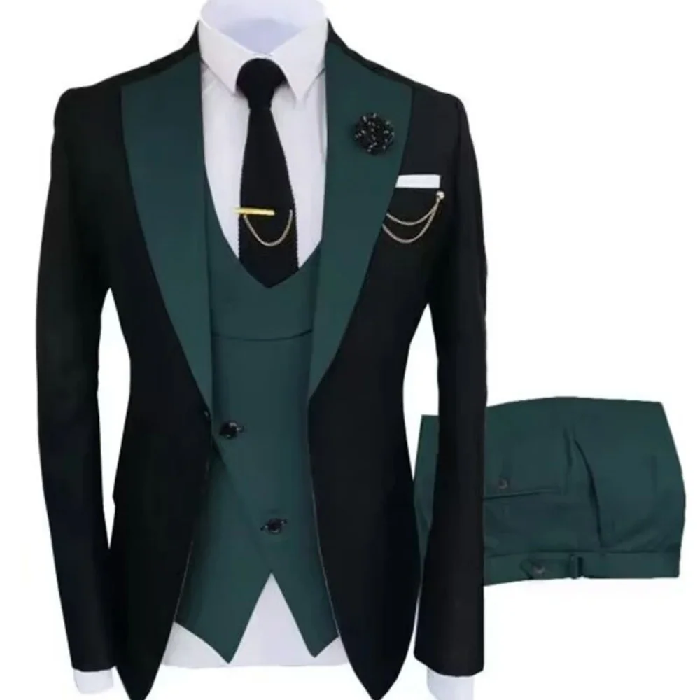 

Men Suit's Style 3 Pieces Slim Fit Men Suits Formal Business Suits Groom Tuxedos for Wedding Party Prom Men Suits Jacket Ves
