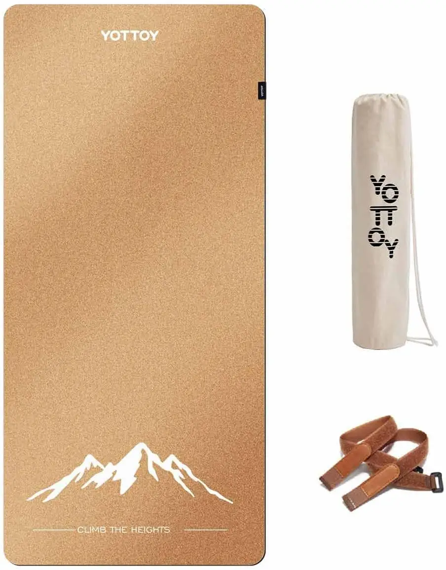 

Non-Slip Hot Yoga Mat with Anti-Tear Design, Natural Rubber, Strap and Bag Included
